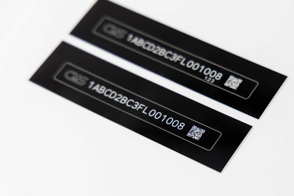 Laser marked sticker paper for custom labels