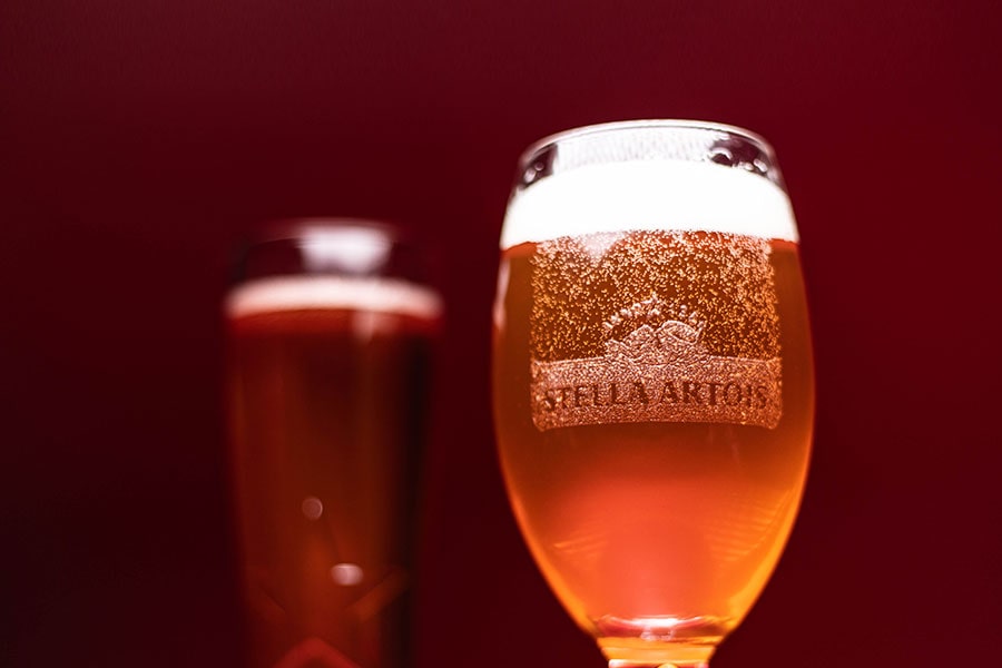 Nucleated beer glass using laser etching machine