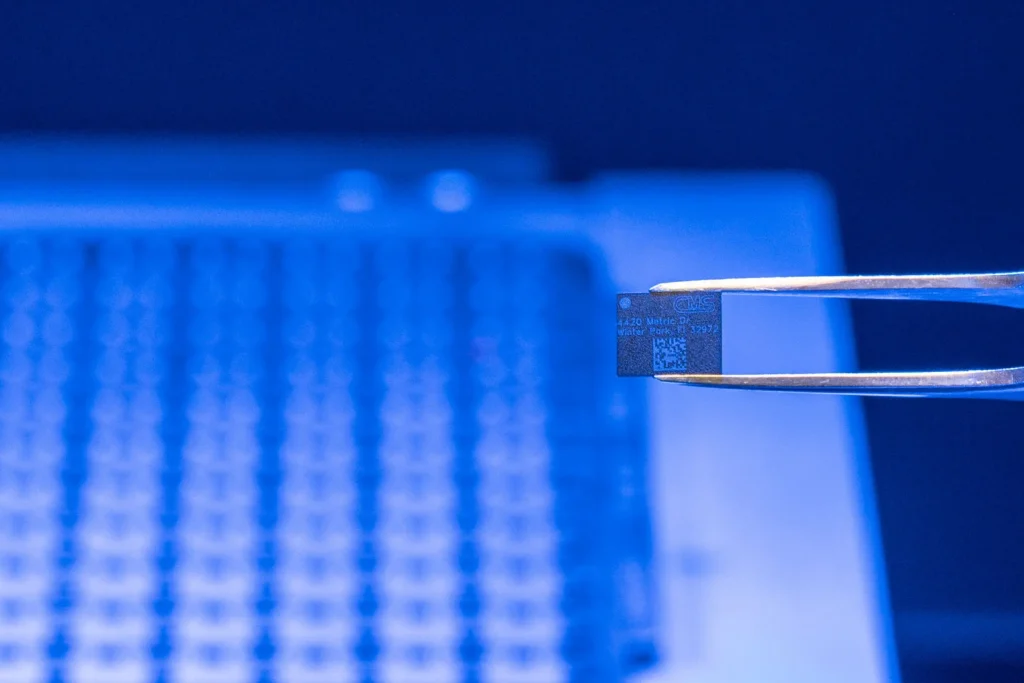 Semiconductor chips produced by CMS Laser, highlighting precision manufacturing techniques.